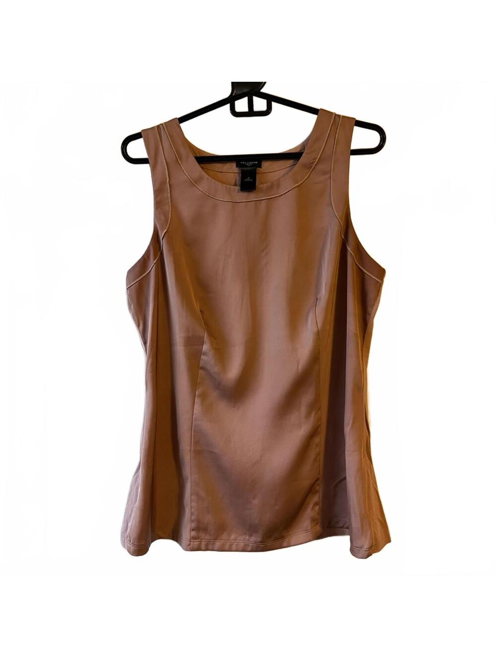 Pink Sleeveless Shell Blouse Classic Layering Career Casual Top